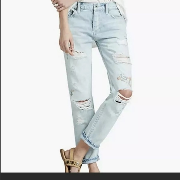 Lucky Brand Denim - Lucky brand embroidered sienna boyfriend 4/27